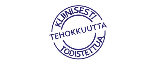 Kliinisesti todistettua tehokkuutta