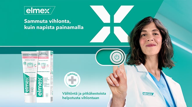Sammuta vihlonta elmex Sensitive Professional -hammastahnalla
